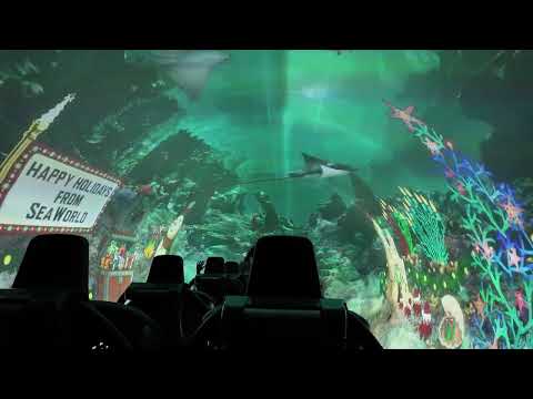 SeaWorld's Merry Manta Coaster - Christmas Mode