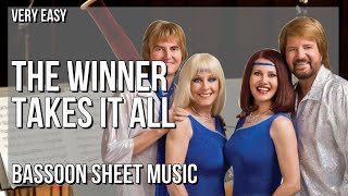 SUPER EASY Bassoon Sheet Music: How to play The Winner Takes It All  by ABBA