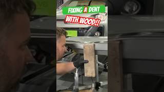 Fixing a DENT with a BLOCK of WOOD!! | Paintless Dent Removal