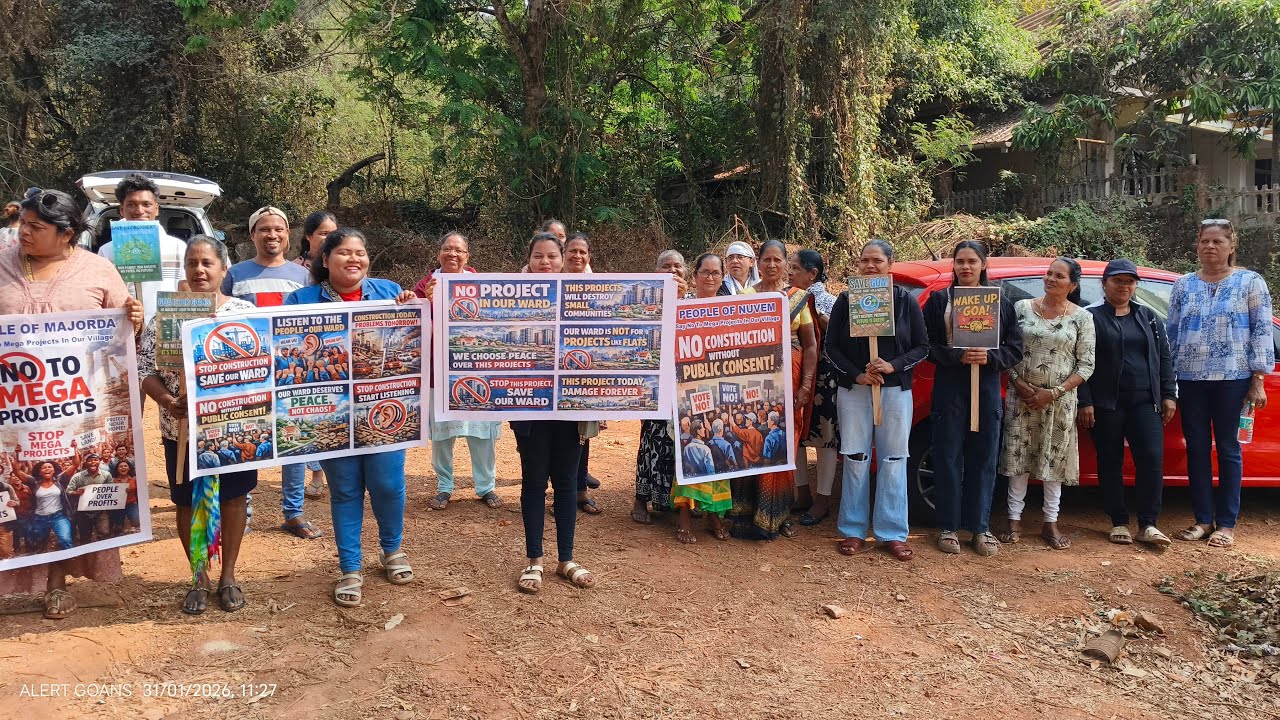 LIVE PROTEST AT NUVEM AGAINST ILLEGAL CONSTRUCTION