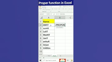 Proper function in Excel #shorts