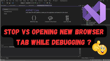 Stop Visual Studio Opening New Browser Window While Debugging ?
