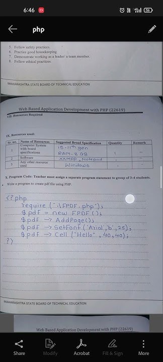 practical No 7 php #calmdown #manual - YouTube