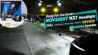 Novsight N37 (H4) LED Headight REVIEW  Installation I Alignment I Road Testing [PH]