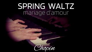 Spring Waltz mariage Damour Chopin   Relaxing Piano With Real Ambient Cafe Sounds Asmr