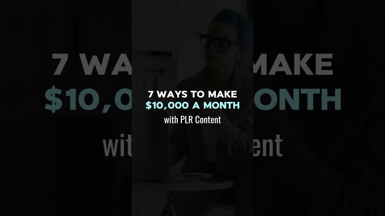 How to make $10,000 a month using PLR content 