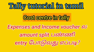 Cost centre in tally prime/cost centre explain in tamil/BROSY ACADEMY @brosyacademy4381