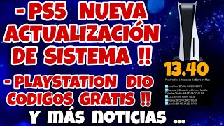 PS5 NUEVA ACTUALIZACIÓN DE SISTEMA CUIDADO ! | PLAYSTATION DIO CODIGOS GRATIS Y MAS NOTICIAS PS5 PS4