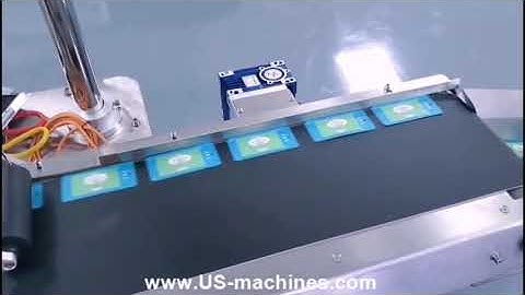 Automatic clothing price tag card paging feeding labeling machine testing video