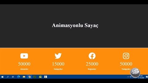 Jquery Eklentisi İle  Animasyonlu Sayaç (Counter) Yapma