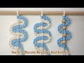 How to Tie Macrame Wavy Lark&#39;s Head Knot Pattern  | Macrame Pattern Tutorial