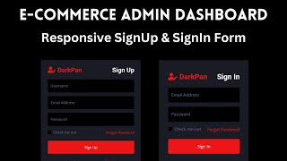 Part-01| Designing a Responsive Ecommerce Admin Dashboard Step-by-Step Guide| DarkPan Admin panel
