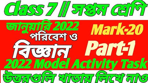 Model Activity Task Class 7 Science 2022 Part 1/Class 7 Science Model Activity Task January 2022