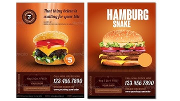 TUTORIAL COREL DRAW - COMO CRIAR UM PANFLETO PARA SANDUÍCHE // COREL SNAKE