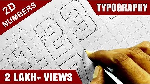 2D NUMERICS TYPOGRAPHY using Grid | Typography Tutorial [Tabrez Arts]