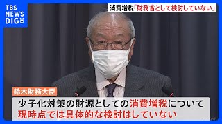 消費増税「財務省として検討していない」「甘利先生のご意見」財務大臣｜TBS NEWS DIG