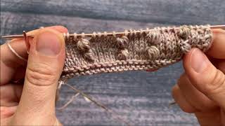 Knitting bobbles with a crochet hook (MB Make Bobbles)