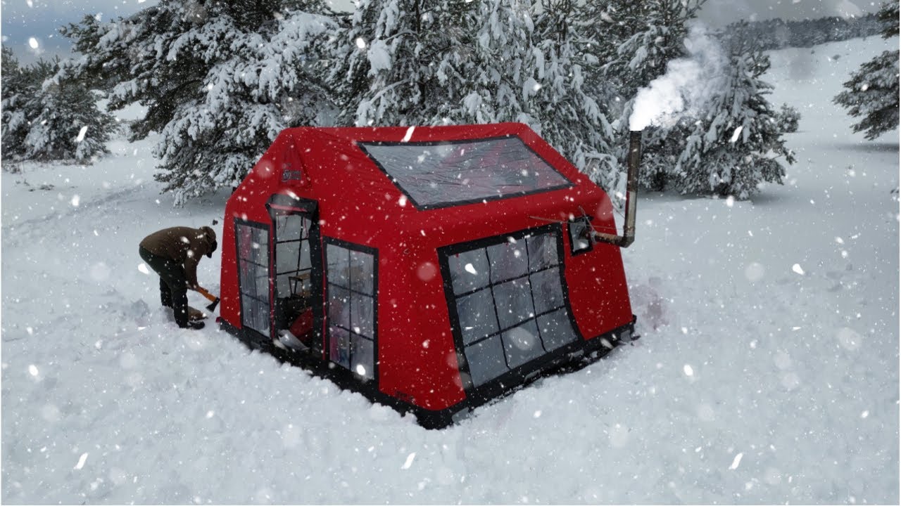 Christmas Snow Camp for the First Time in 40 cm of Snow at the Age of