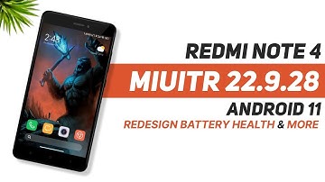 MIUITR 13 - 22.9.28 For Redmi Note 4 | Android 11 | Redesign Battery Health & More