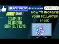 Computer Keyboard Shortcut Keys Increase Your Laptop Speed Agar Aapka PC Hang Hai To Ye Video dekhe