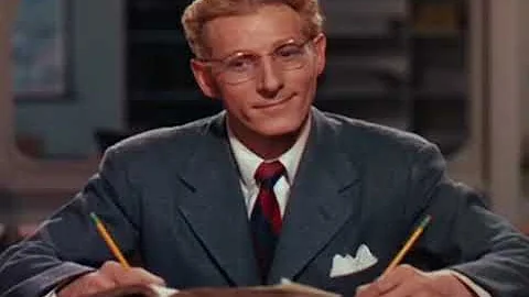 Wonder Man (1945) -- Edwin Dingle hard at work in ...