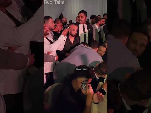 اكرم توفيق و مجدي قفشة ترحيب حار منهم لـ يوسف الشريف في حفل زفاف مروان عطية