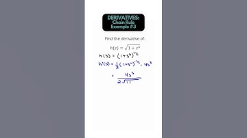 DERIVATIVES: Using Chain Rule Example 3 #shorts #apcalculusab   #math #calculus #apcalculus