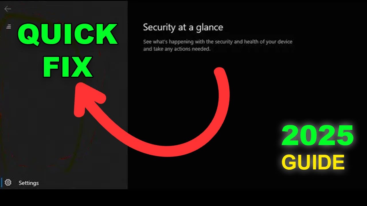 Fix security at a glance blank issue on windows 11 10 2025 working