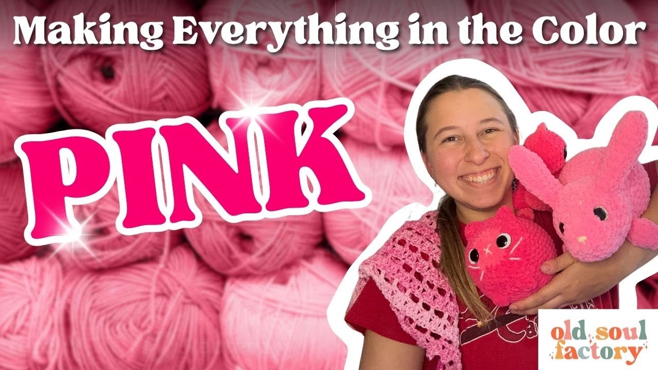 🌸 What to Make With Pink Yarn Only?! 🌸 One Color Crochet Challenge