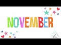 Months of the year - November!