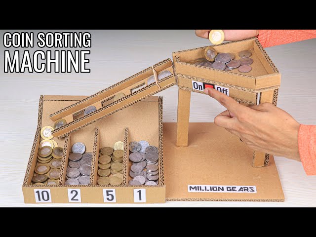 DIY Automatic Coin Sorting Machine from Cardboard v2.0 