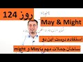 Learn English Farsi Day 124 آموزش انگلیسی روز May Might 