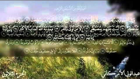 سورة الغاشية بصوت الشيخ عبدالولي الأركاني
