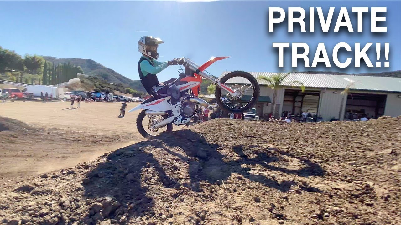 PRIVATE BACKYARD TRACK RIDING!! + PIT BIKE RACING w/ Medium Boy YouTube