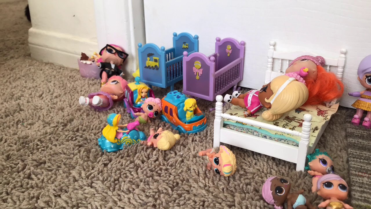 Babysitting with Barbie 24 lol dolls! - YouTube