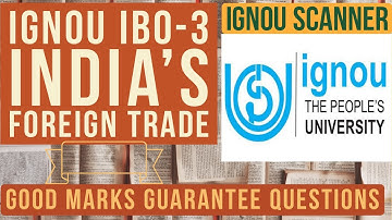 #IGNOUSCANNER            IGNOU | IBO-3  India