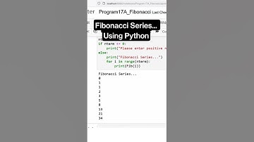 Fibonacci Series Trick in Python | Quick Tutorial! #python #ai