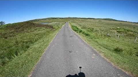 Road footage of cycling around Colonsay