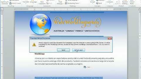 Word 2010 - Translator Tool