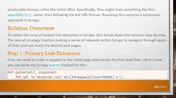 Mastering Scrapy for Nested Link Extraction