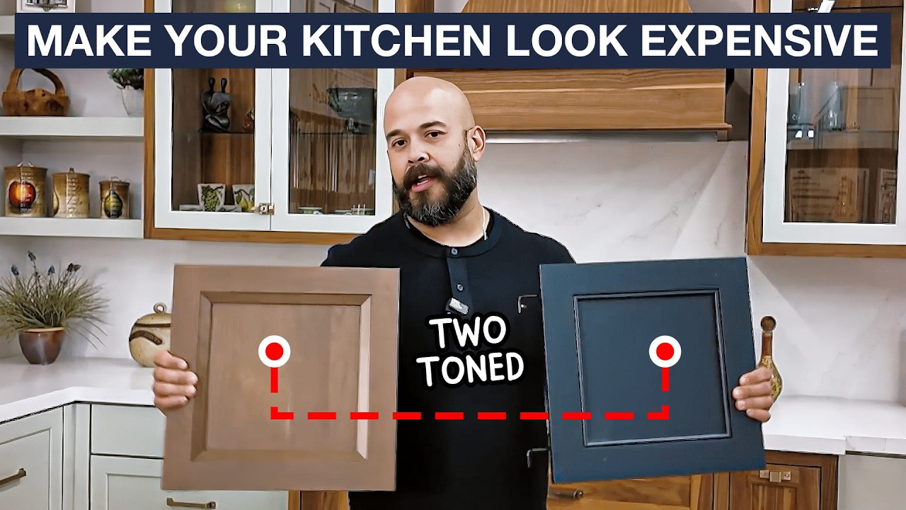 Сделайте свою кухню ДОРОГОЙ с помощью двухцветных шкафов (комбинации цветов)