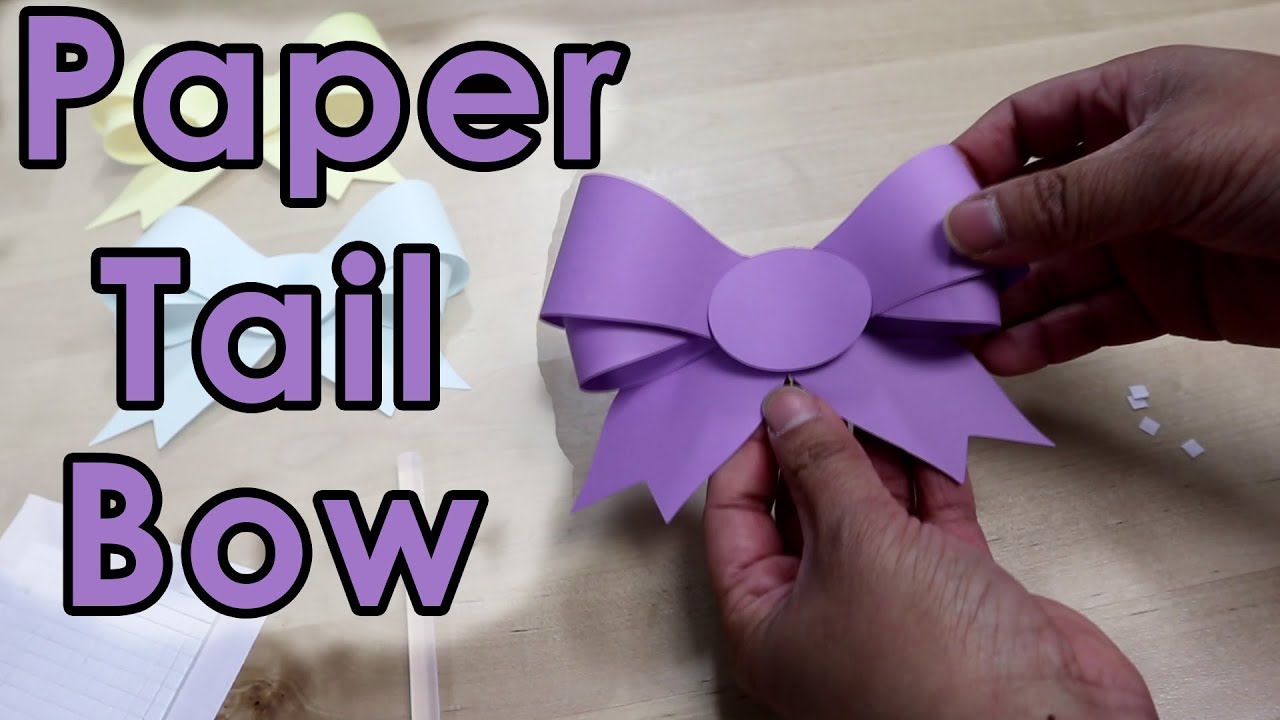 tutorial template free easy to make paper tail bow with step by step template free paper bow template