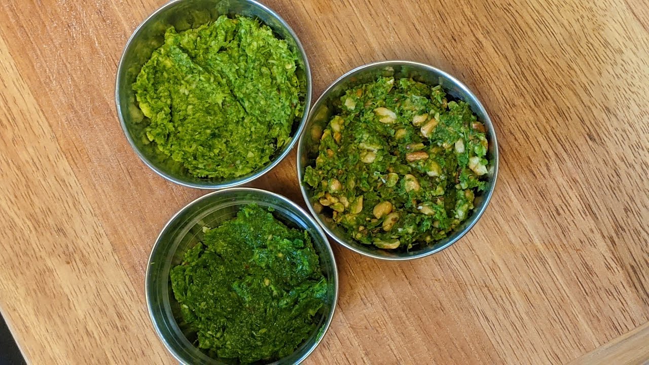 Fresh Garlic chutney / लसूनच्या पातीची चटणी 3 प्रकारे/ लसूण चटणी