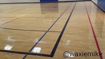 WAXIE demo recoating a worn gym floor