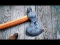 Forging a AXE from an old rusty hammer head