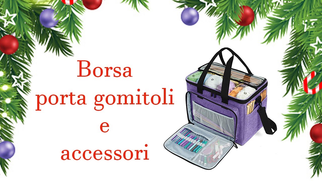 tutorial come fare borsa portalavoro gomitoli lana ferri 01