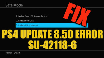 PS4 Update 8.50 Error Code SU-42118-6 FIX
