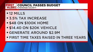 Cherokee County raises taxes for first time in 3 years