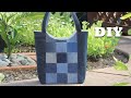 HOW TO MAKE A CURVED TOP TOTE BAG | BAG FROM RECYCLED MATERIALS | BAG SEWING TUTORIAL