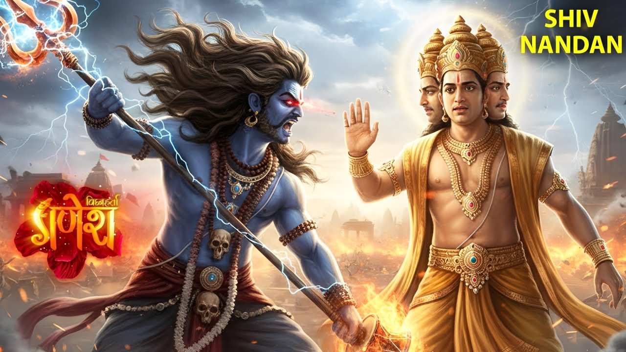 काल भैरव ने क्यों किया ब्रम्हा जी से युद्ध? 🔱🔥 | Vighnaharta Ganesh | Mahadev #kaalbhairav